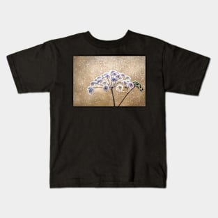 Wild Angelica Flower in Rain Kids T-Shirt